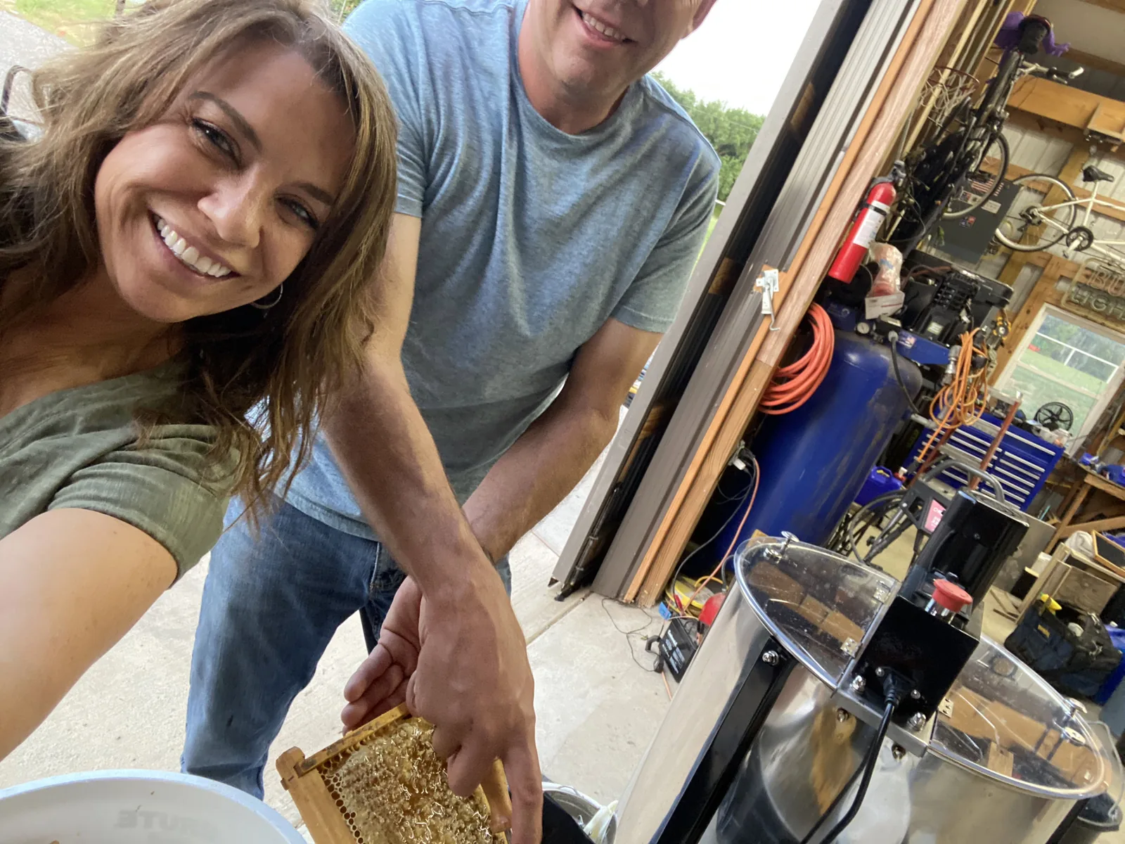 Working the 2022 honey harvest