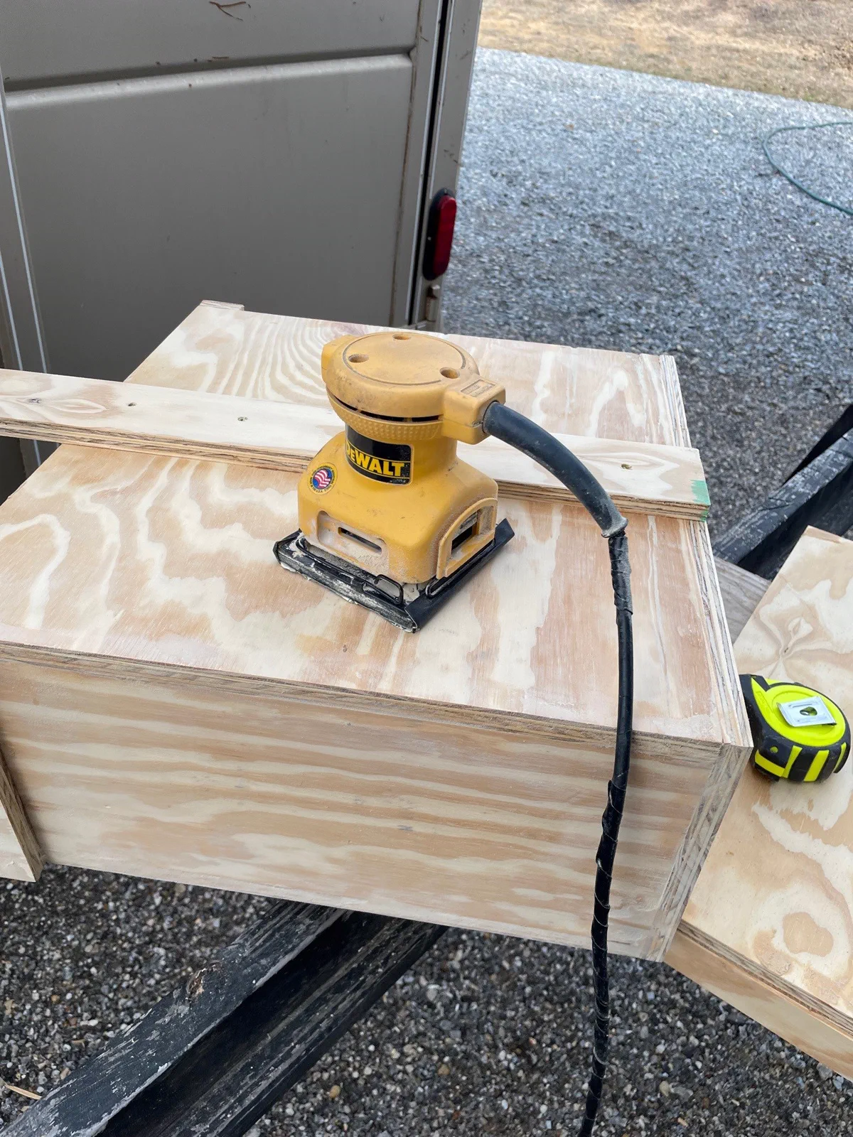 Sanding the swarm boxes
