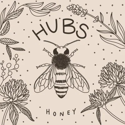 Hubs Honey bee illustration